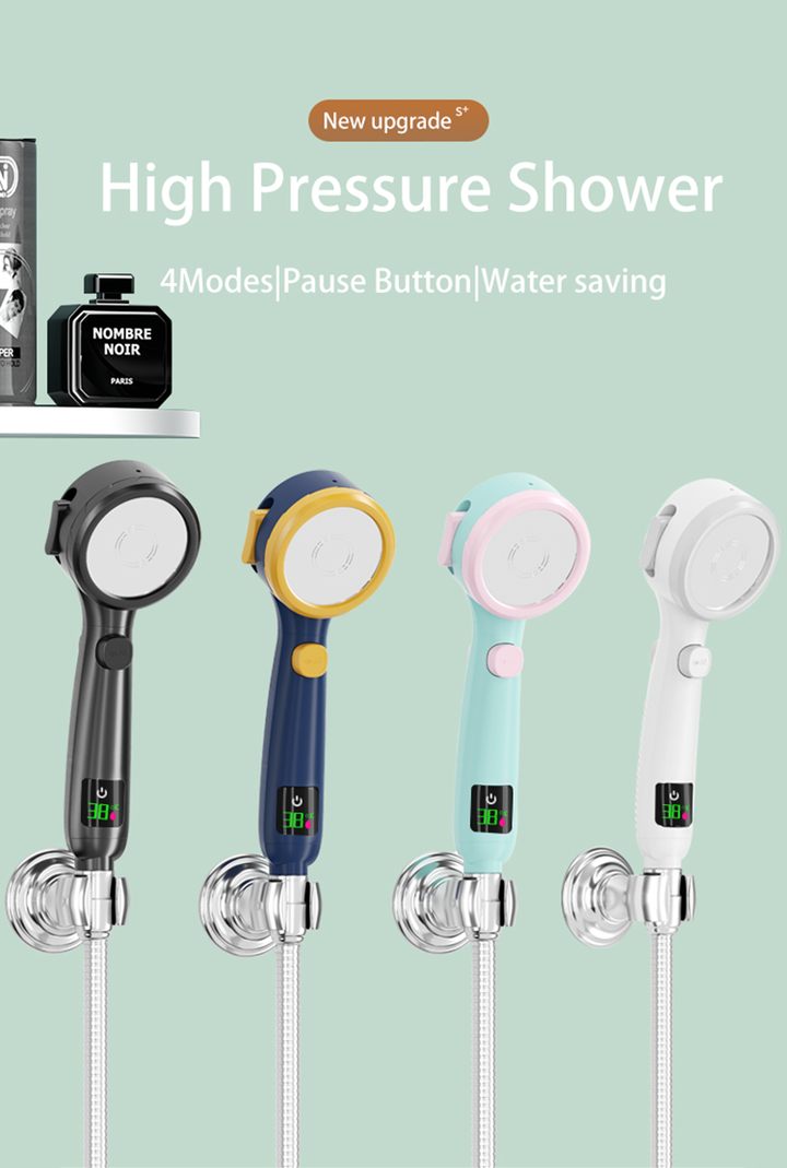 Shower head with temperature display on sale