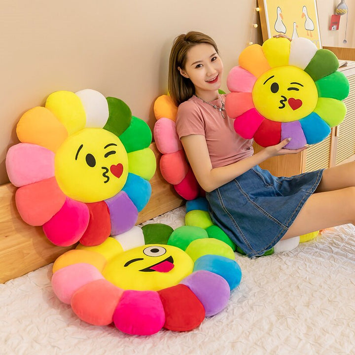 colourful Sunflower Plush Comfort Seat Cushion