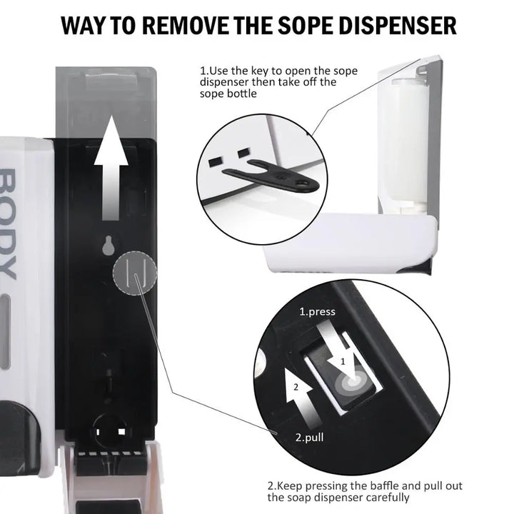 Wall-mounted shower dispenser