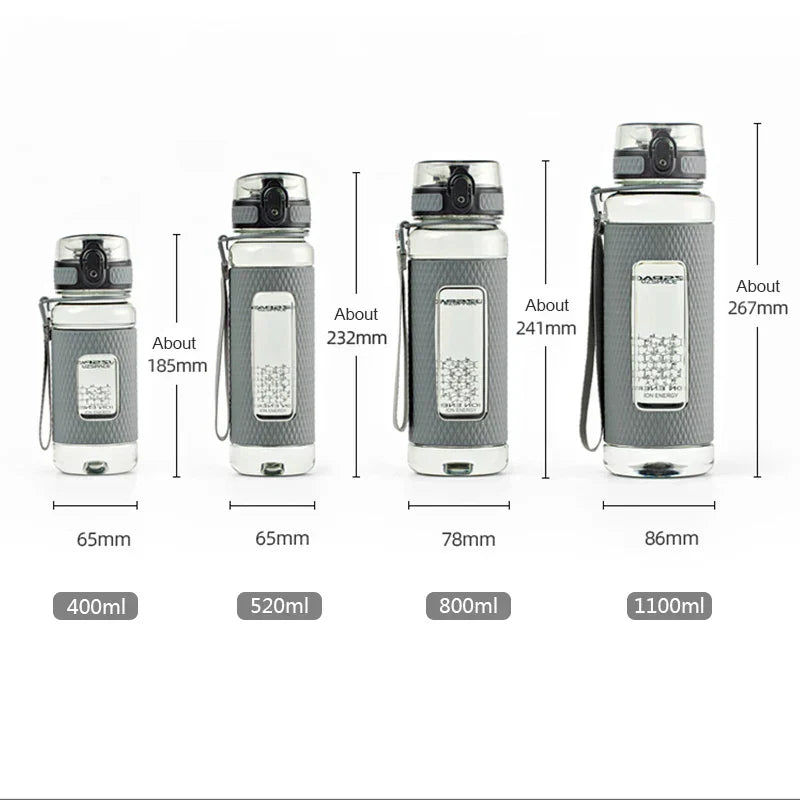 UZSPACE Sport Water Bottles, BPA-free, portable, impact-resistant, leak-proof, large capacity, fitness water kettle, Tritan plastic drinking bottle