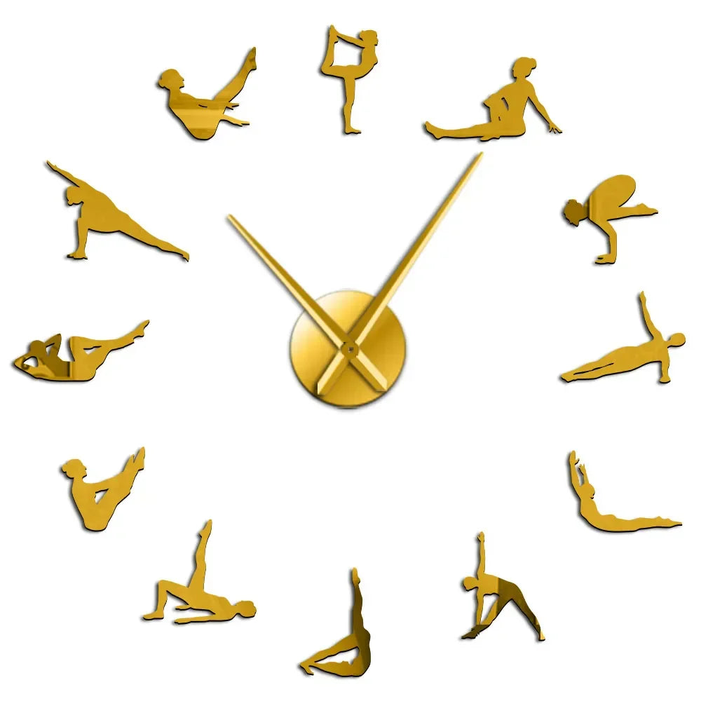Pilates Poses DIY Wall Clock