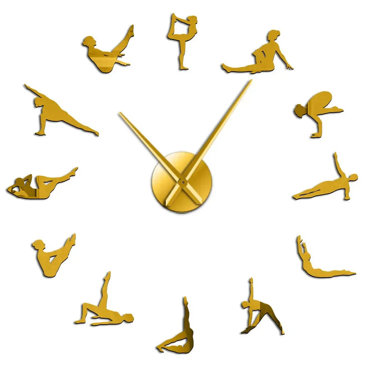 Pilates Poses DIY Wall Clock