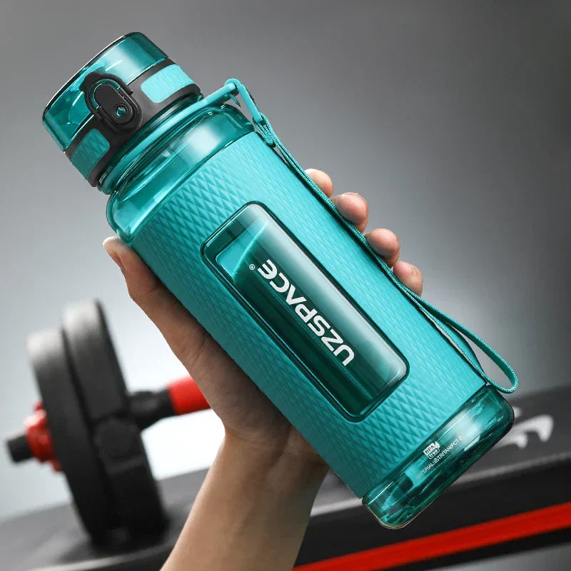 UZSPACE Sport Water Bottles, BPA-free, portable, impact-resistant, leak-proof, large capacity, fitness water kettle, Tritan plastic drinking bottle