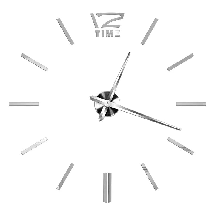 Big Wall Clock DIY 3D Self Adhesive Mirrored Acrylic Wall Clock For Kitchen Dining Room Living Room Creative Home Decor |