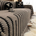 Elegant Plush Sofa Cover with Tufted Details