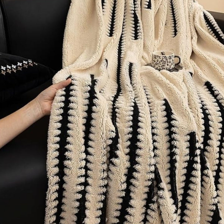 Elegant Plush Sofa Cover with Tufted Details
