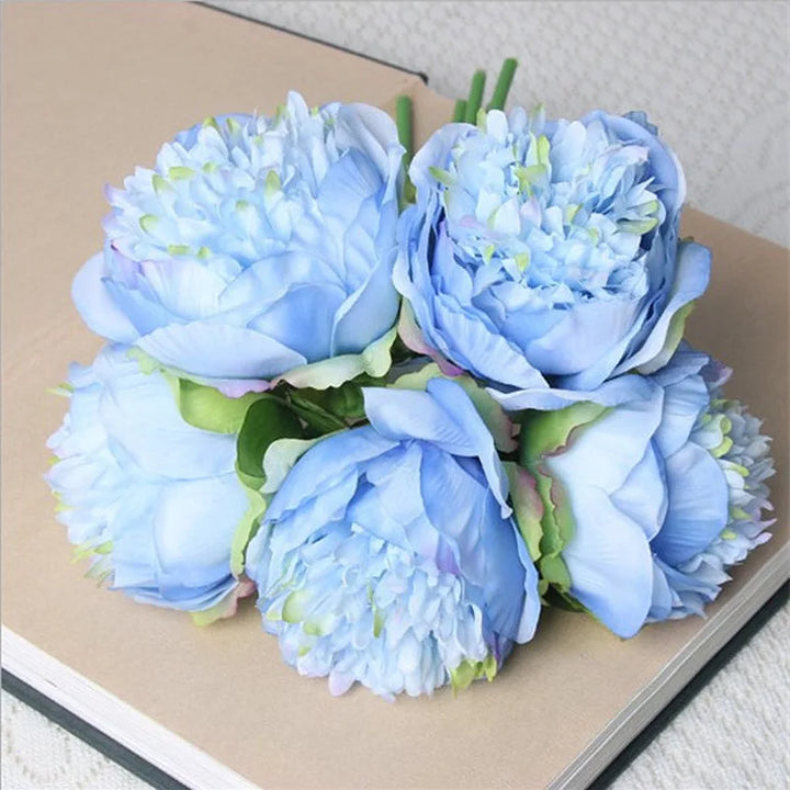 Large Peony Silk Flower Bouquet Set
