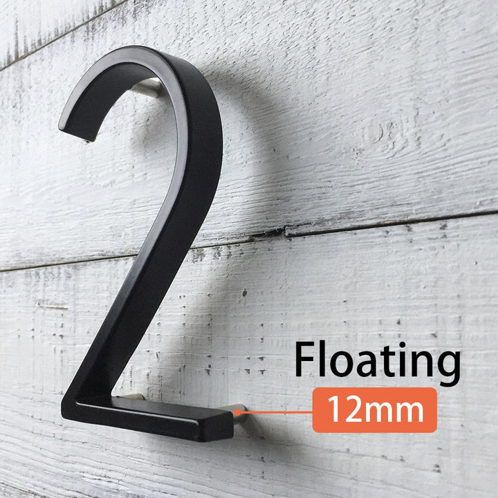 Large modern metal house number address accessory