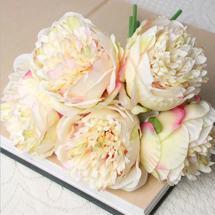 Large Peony Silk Flower Bouquet Set
