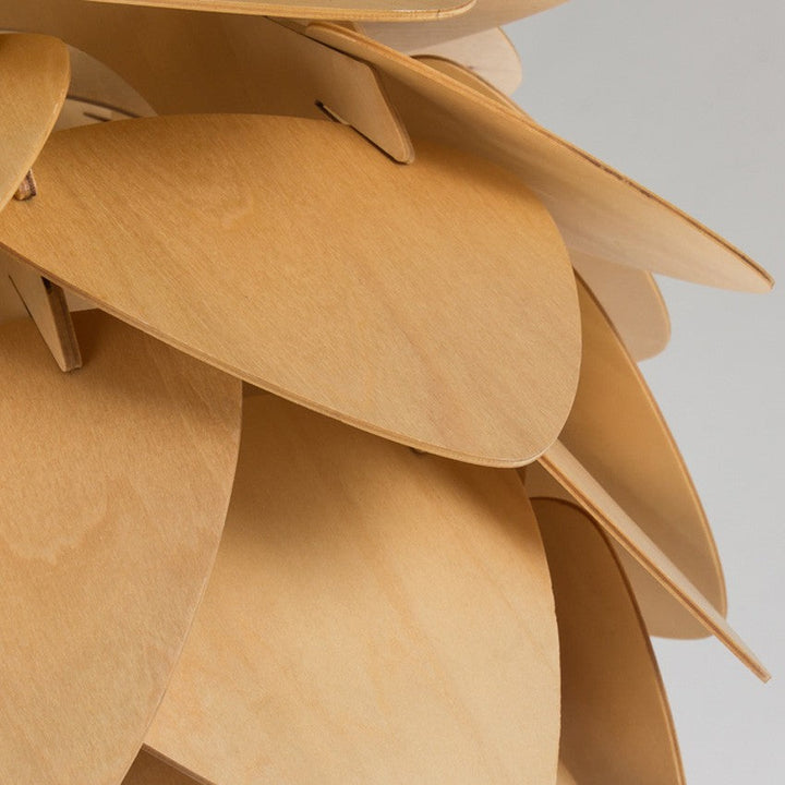 Handcrafted Wooden Pine Cone Pendant Light