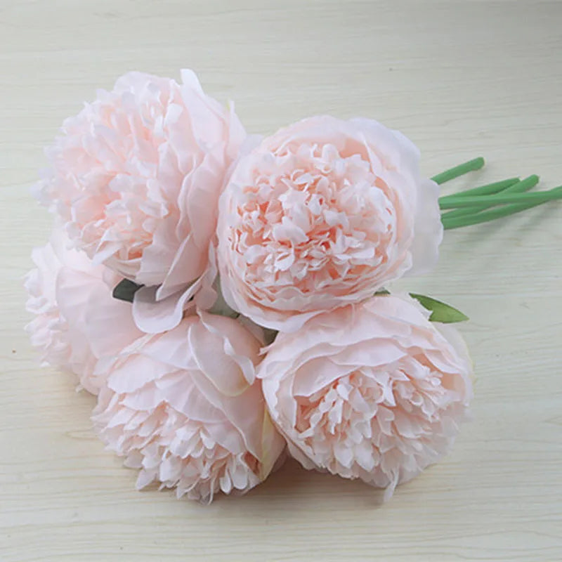 Large Peony Silk Flower Bouquet Set