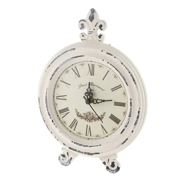 Vintage Wooden Style Table Clock with Alarm