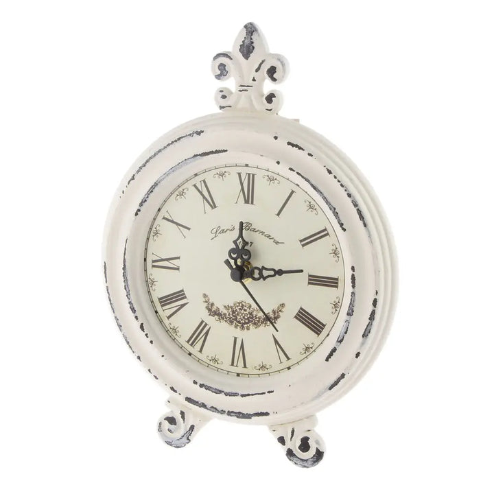 Vintage Wooden Style Table Clock with Alarm