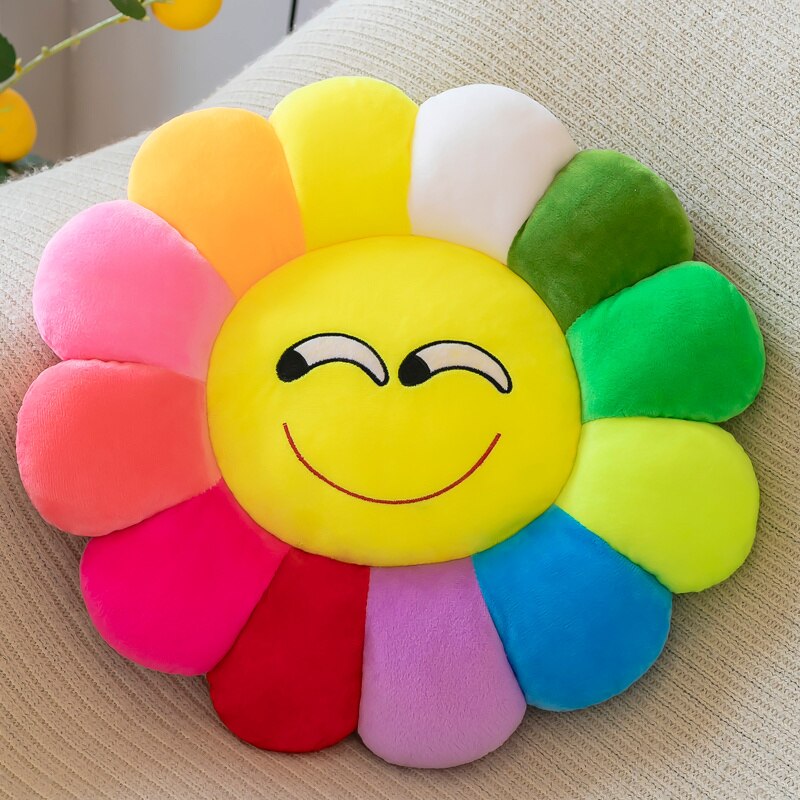 colourful Sunflower Plush Comfort Seat Cushion