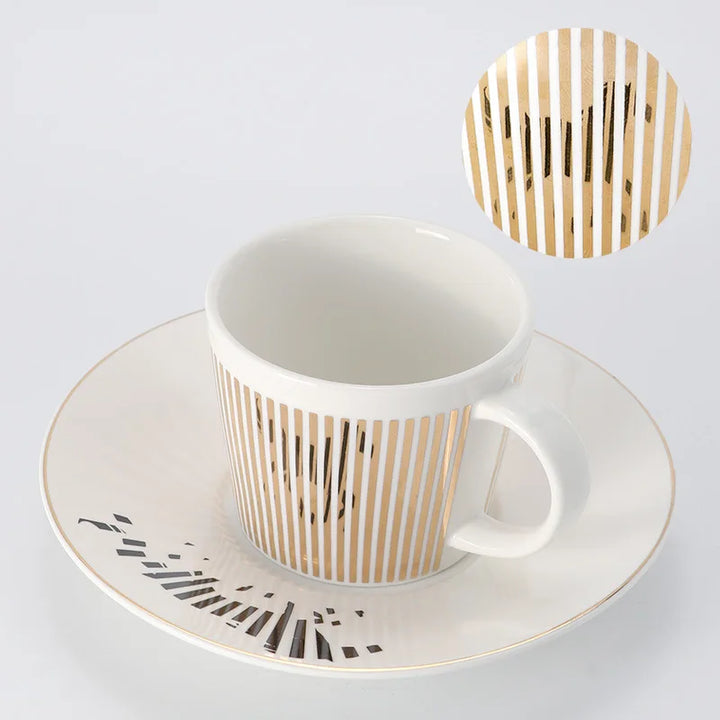 Creative dynamic SLR cup Leopard anamorphic zebra cup Luycho coffee tea cup set with coaster 90ml-225ml