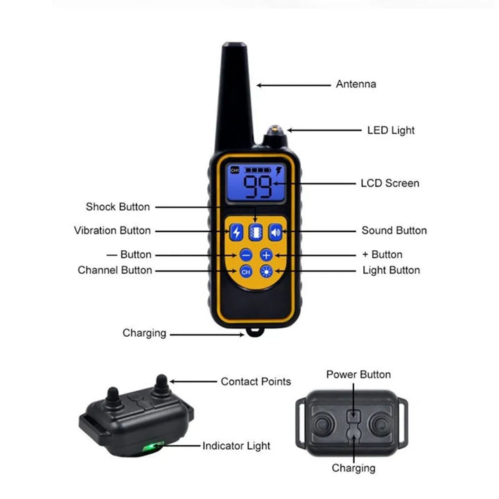 Adjustable Electric Dog Training E-Collar – Safe, Effective Remote Control