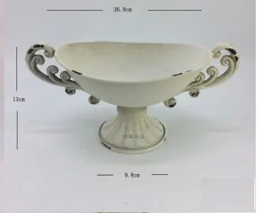 European Vintage Chalice Vase Made of Iron