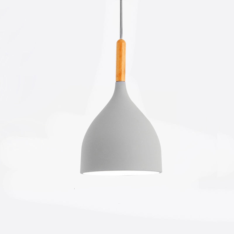 Talon - Modern Drop-Shaped Wooden Pendant Light Scandinavian Ceiling Light