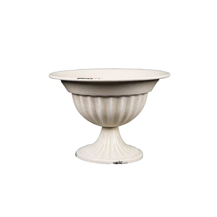 European Vintage Chalice Vase Made of Iron