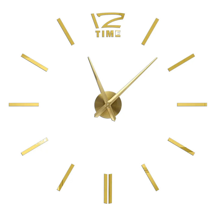 Big Wall Clock DIY 3D Self Adhesive Mirrored Acrylic Wall Clock For Kitchen Dining Room Living Room Creative Home Decor |