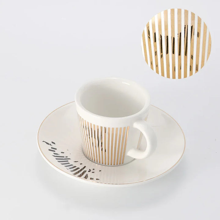 Creative dynamic SLR cup Leopard anamorphic zebra cup Luycho coffee tea cup set with coaster 90ml-225ml