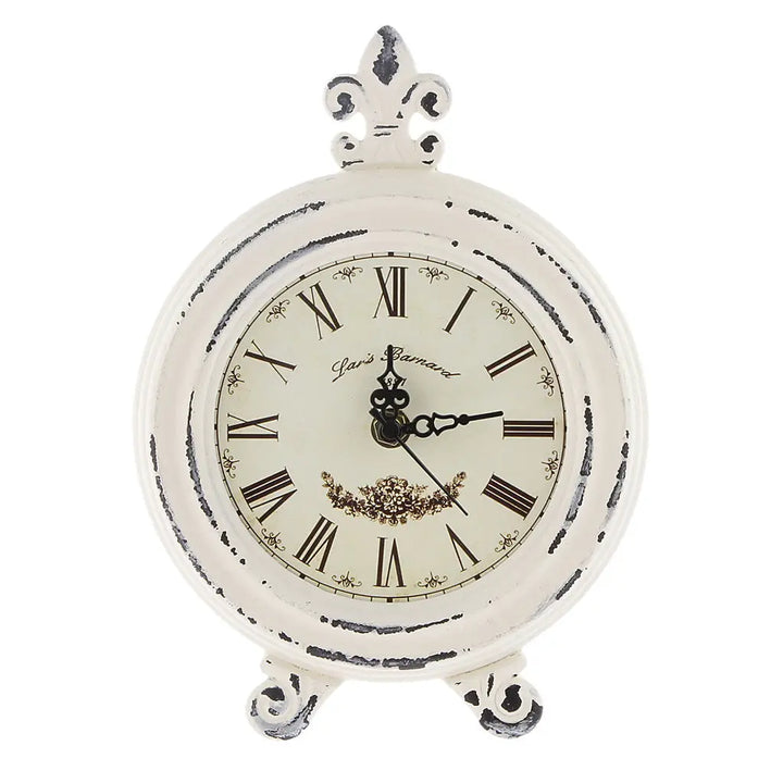 Vintage Wooden Style Table Clock with Alarm