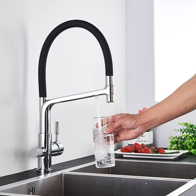 Double Outlet Drinking Water Faucet Filtered Kitchen Faucets
