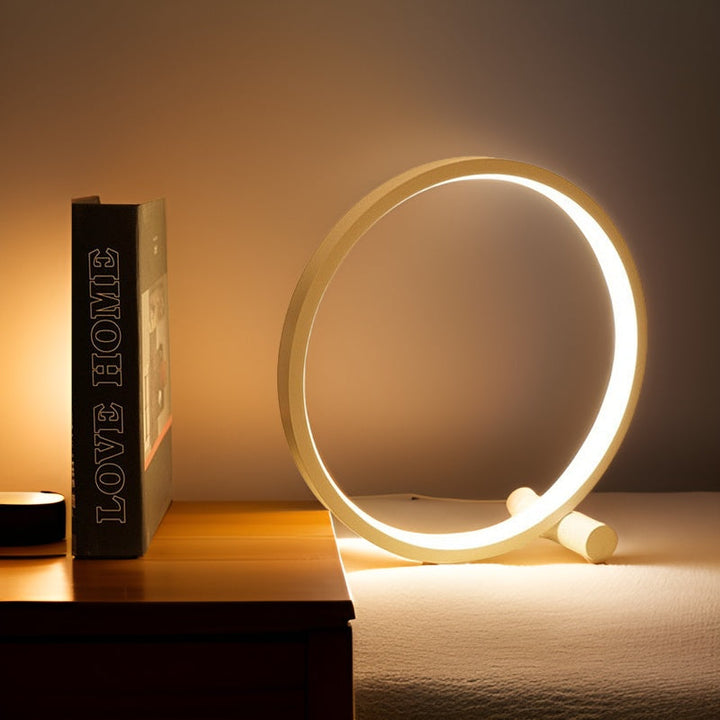 Halo Glo Lamp – minimalistic dimmable round LED table lamp