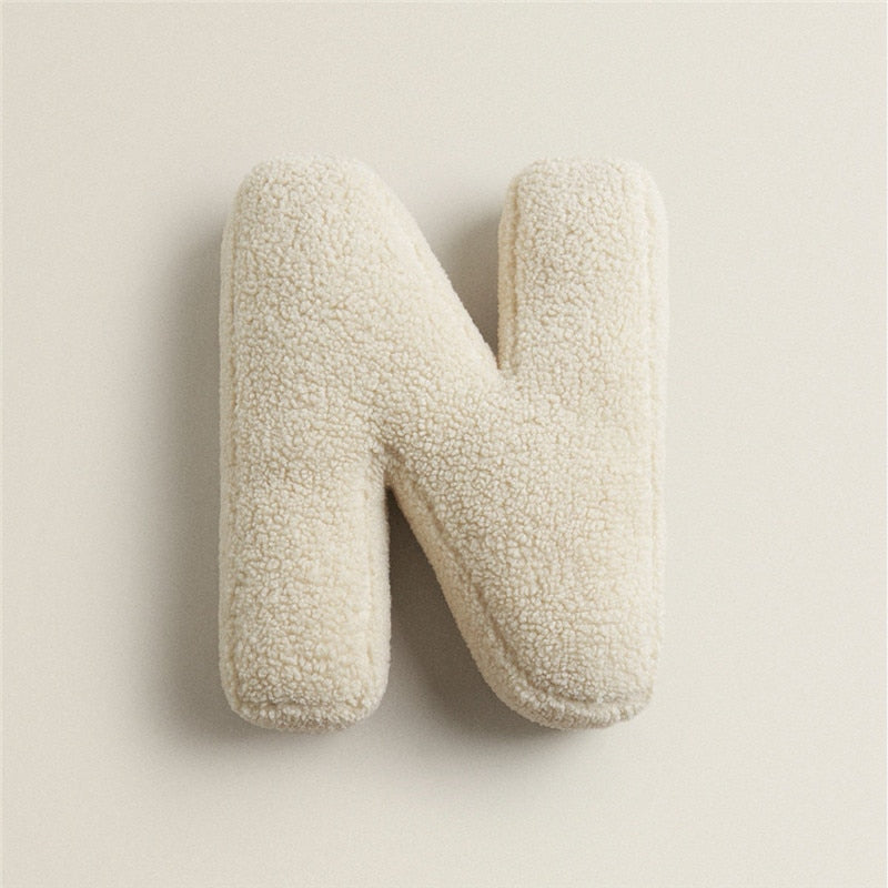 Alphabet Letter Fleece Pillow