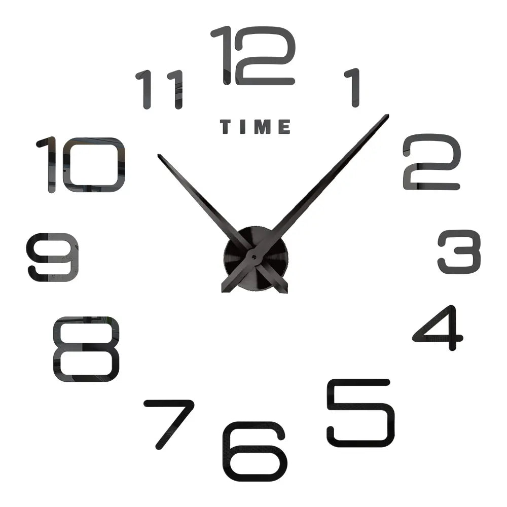 Big Wall Clock DIY 3D Self Adhesive Mirrored Acrylic Wall Clock For Kitchen Dining Room Living Room Creative Home Decor |