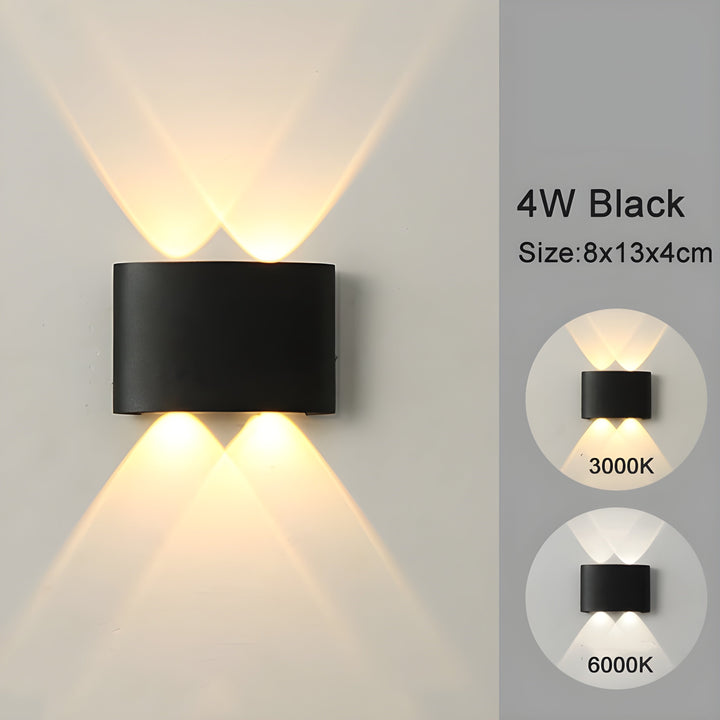 LED wall-mounted lights for indoor and outdoor areas