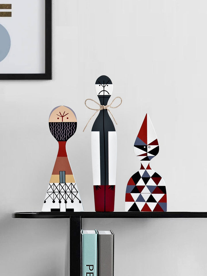 Home Decoration Living Room Kawaii Accessories Sculptures &amp; Figures Character Shapes Cute Wood Handmade Europe Household Items