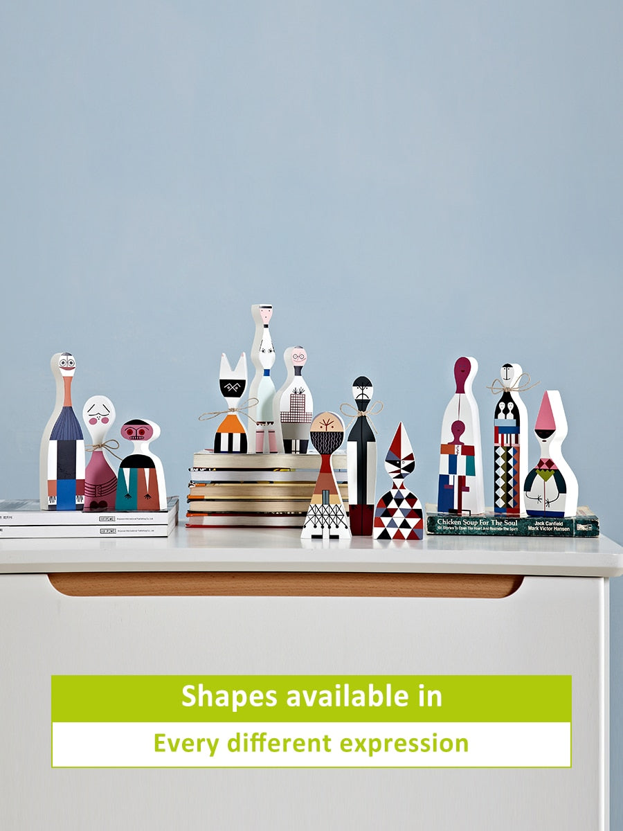 Home Decoration Living Room Kawaii Accessories Sculptures &amp; Figures Character Shapes Cute Wood Handmade Europe Household Items