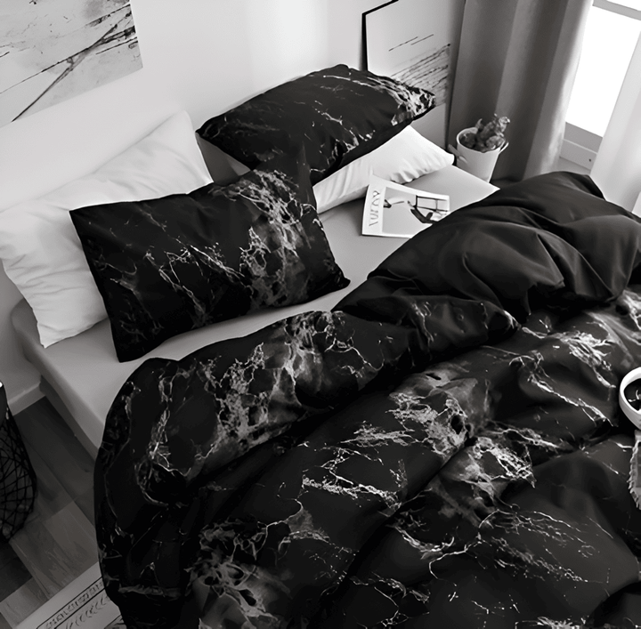 Luxury 3-Piece Bedding Set with Marble Print