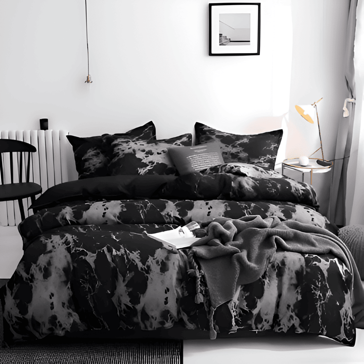 Luxury 3-Piece Bedding Set with Marble Print