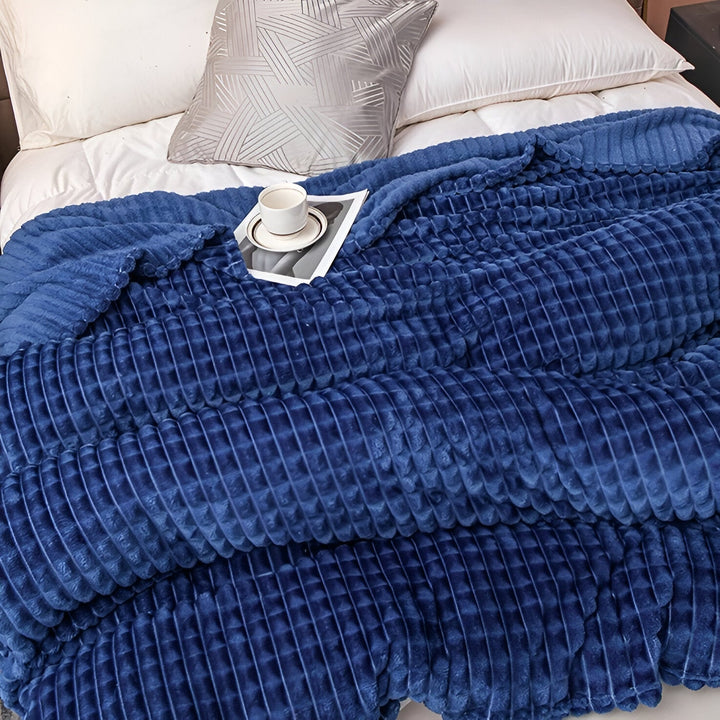 EliteWave Plaid - Ultrafluffy structured coral fleece blanket