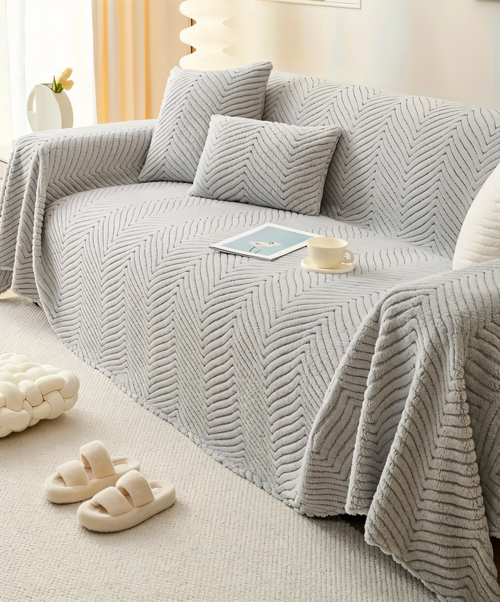 LuxuraWrap Sofa Cover – Non‑Slip Pet‑Friendly Couch Protector