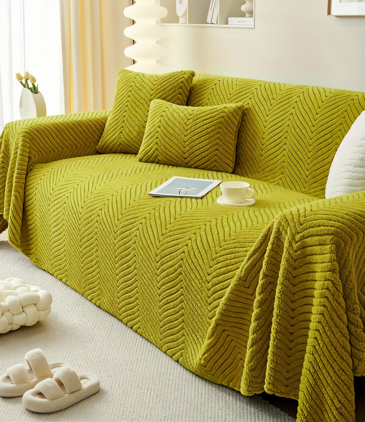 LuxuraWrap Sofa Cover – Non‑Slip Pet‑Friendly Couch Protector