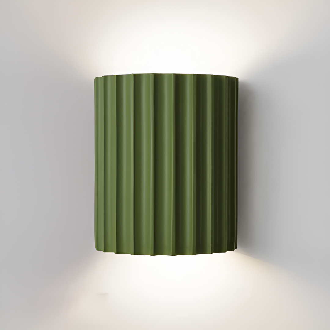 Striped LED wall light made of resin for a modern Nordic atmosphere
