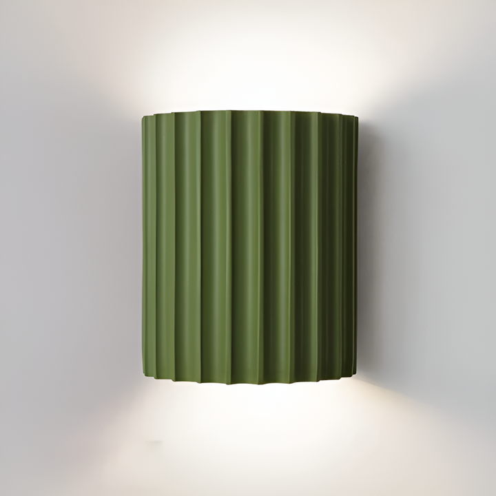 Striped LED wall light made of resin for a modern Nordic atmosphere