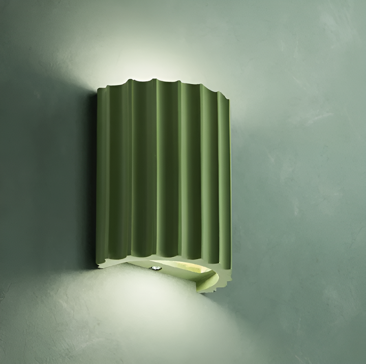 Striped LED wall light made of resin for a modern Nordic atmosphere