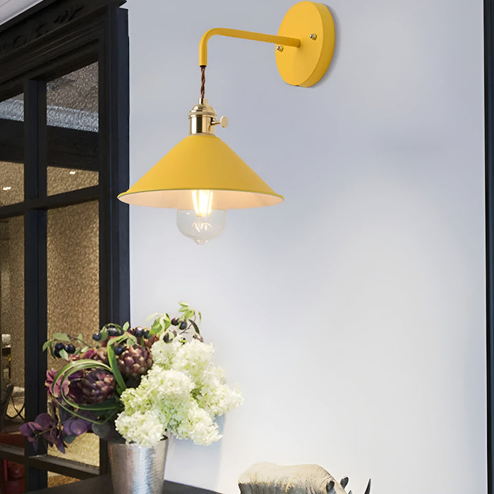 Retro Vintage Wall Lamp - Vintage-inspired Cone Metal Wall Lamp