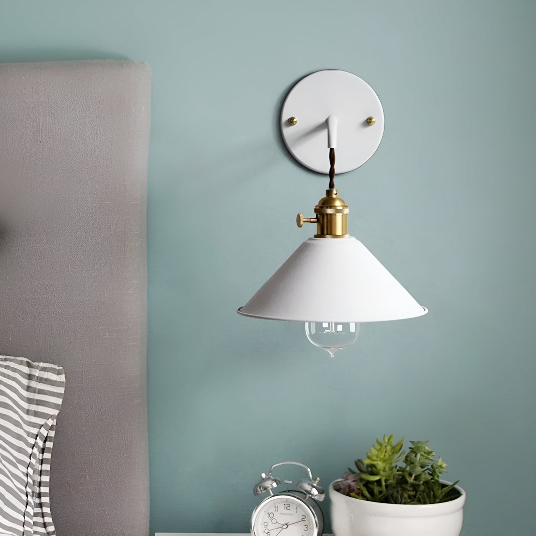 Retro Vintage Wall Lamp - Vintage-inspired Cone Metal Wall Lamp