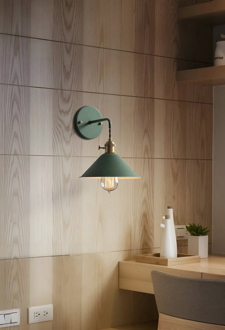 Retro Vintage Wall Lamp - Vintage-inspired Cone Metal Wall Lamp