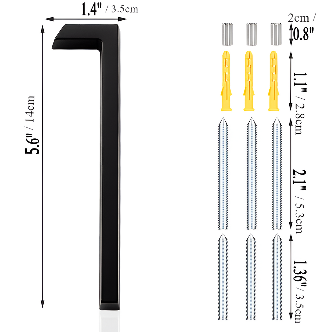 Black Full House Number - House Number Modern - House Number Sign