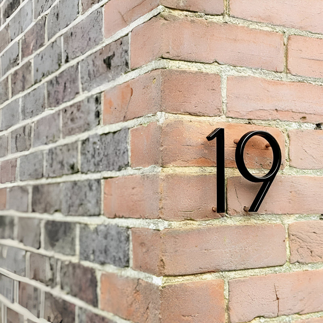 Black Full House Number - House Number Modern - House Number Sign