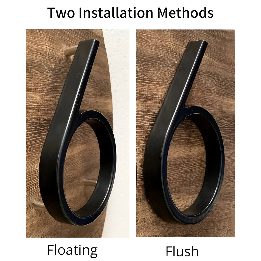 Black Full House Number - House Number Modern - House Number Sign