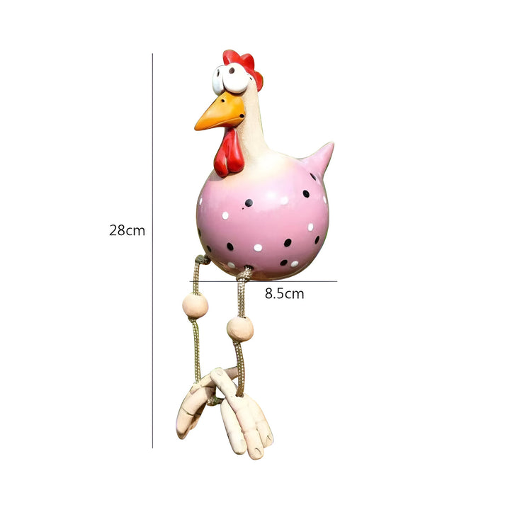 Large Eyes Chicken Statue - Weatherproof Resin Craft - Rooster Garden Statue