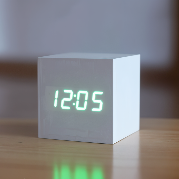 Digital LED Clock - Cube Clock - Wooden Clock