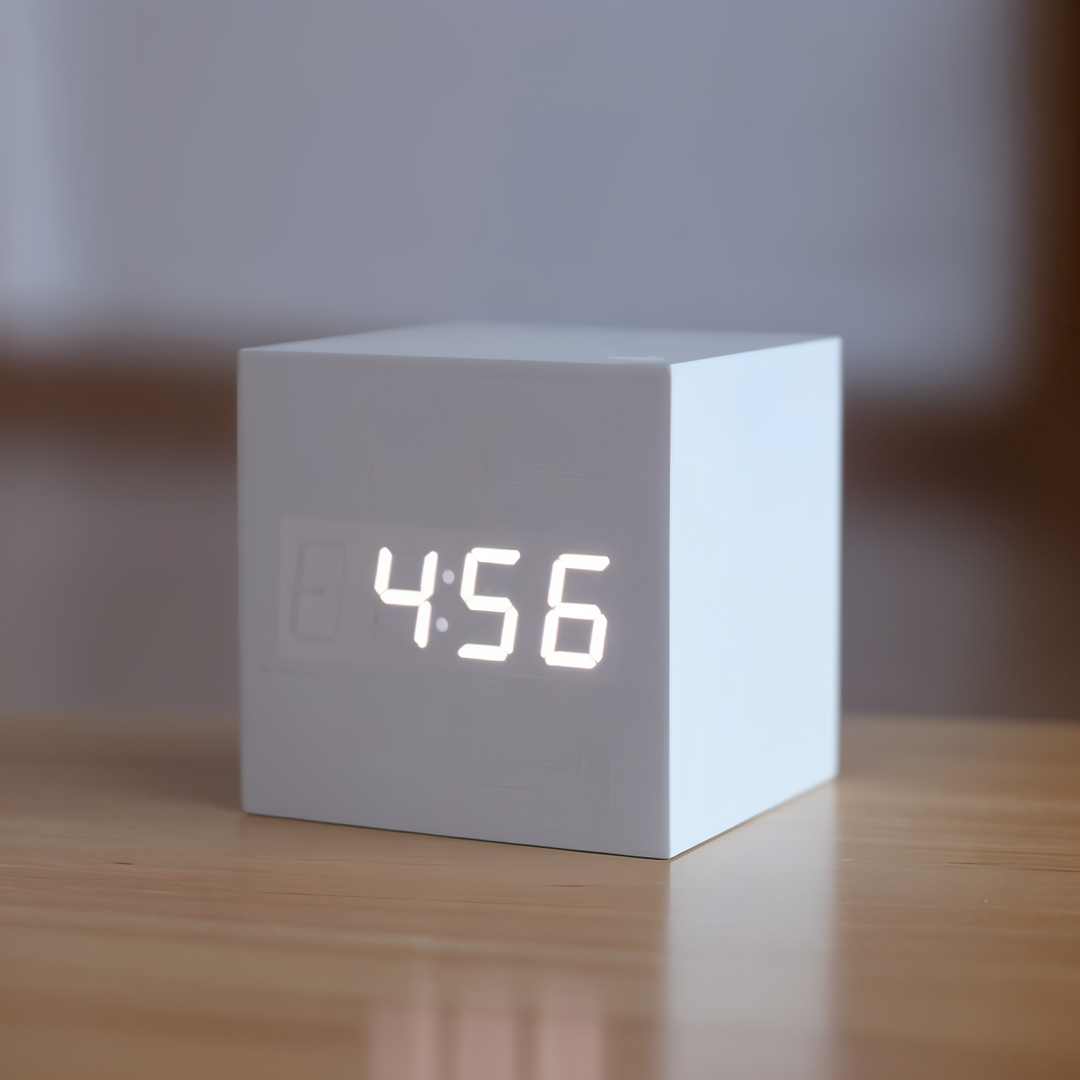 Digital LED Clock - Cube Clock - Wooden Clock